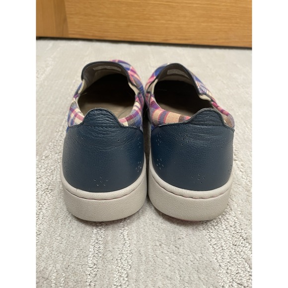 Dansko Belle Madras Plaid Canvas Slip On Pink Blue Comfort Shoes Sz 10 US/41 EU - Picture 6 of 10